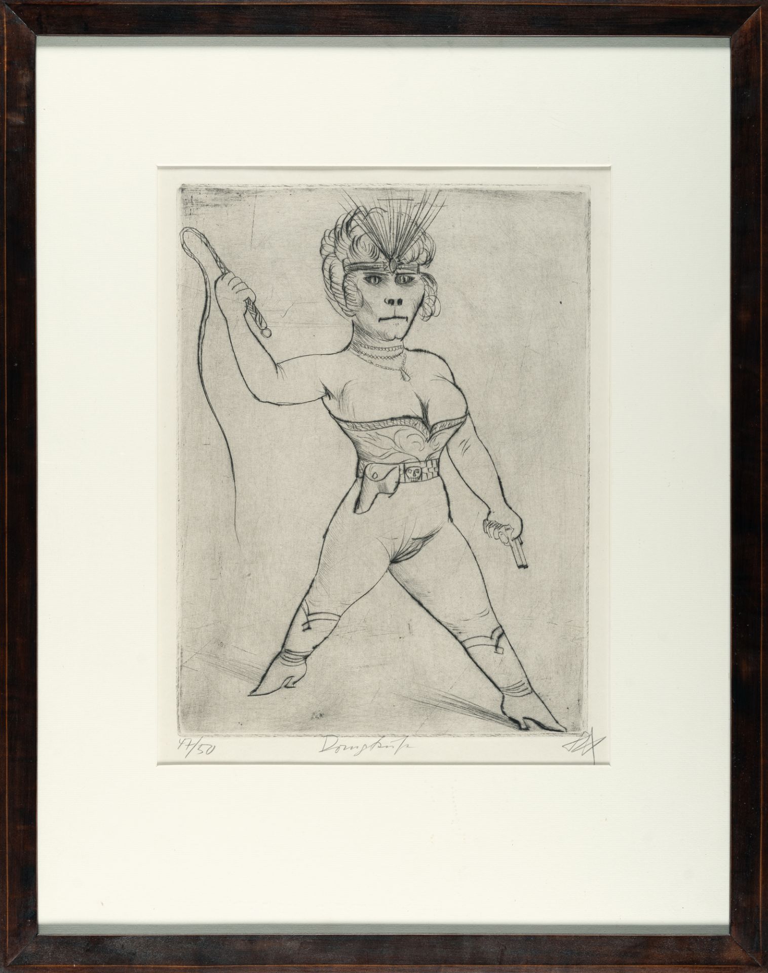 Otto Dix (1891 Untermhaus bei Gera - Singen 1969) – “Dompteuse” (Tamer).Etching with drypoint on - Image 4 of 4