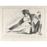 Pablo Picasso (1881 Málaga - Mougins bei Cannes 1973) – Femme accroupie au bras levé.Lithograph on