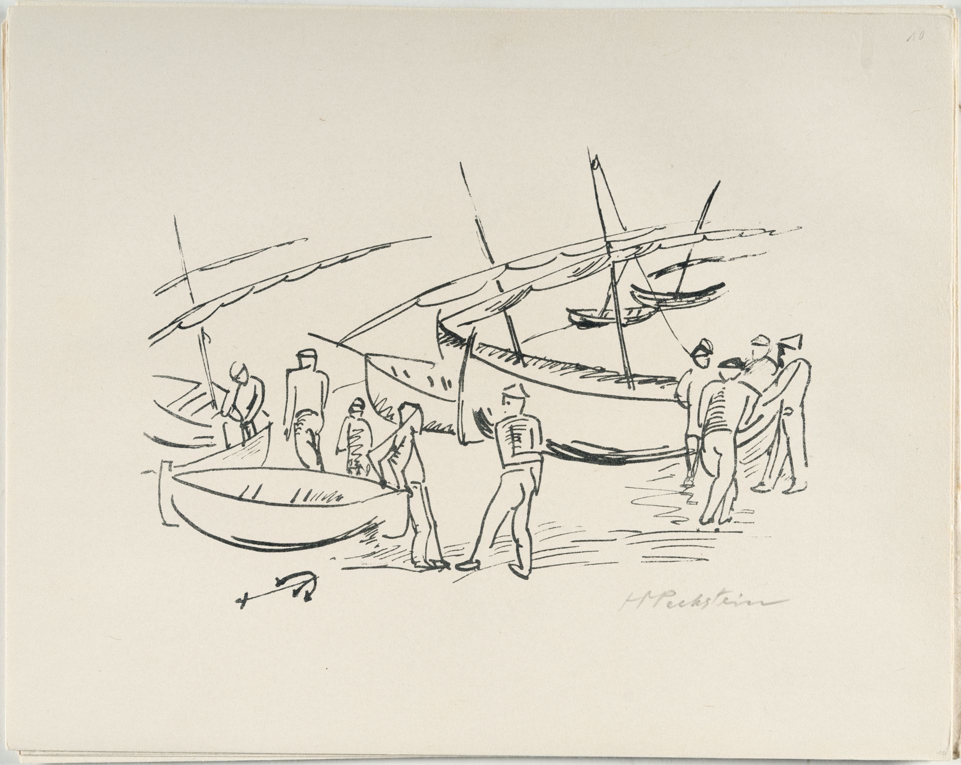 Hermann Max Pechstein (1881 Zwickau - Berlin 1955) – Reisebilder. Italien – Südsee - Bild 2 aus 9