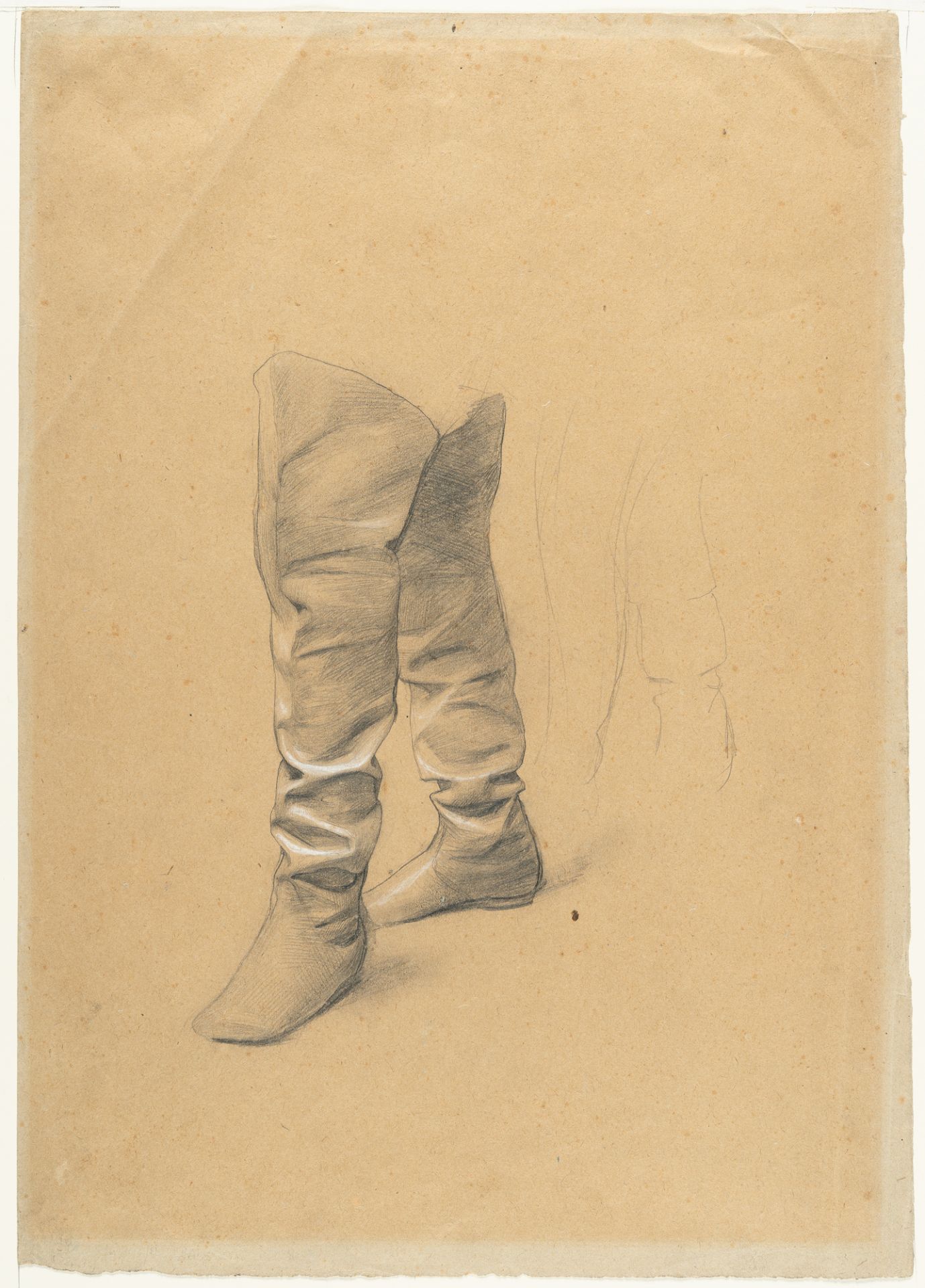 Gustav Klimt (1862 Baumgarten bei Wien - Wien 1918) – Boot studies for a standing man.Pencil, partly - Image 2 of 3