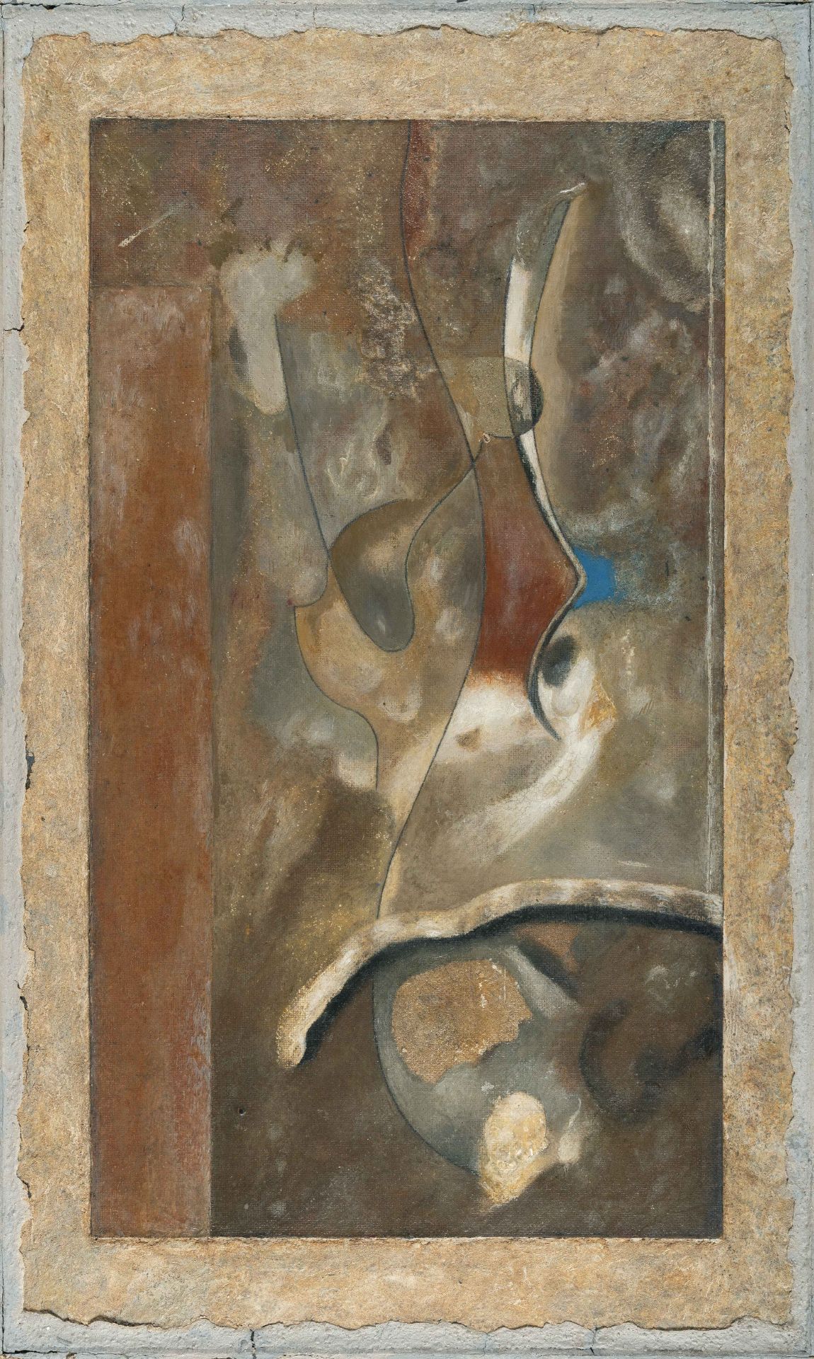 Carl Buchheister (1890 - Hannover - 1964) – “Komposition Ind“ (Composition Ind).Mixed media on