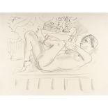 Henri Matisse (1869 Le Cateau-Cambrésis - Nizza 1954) – Nu, odalisque au coffret.Lithograph on cream