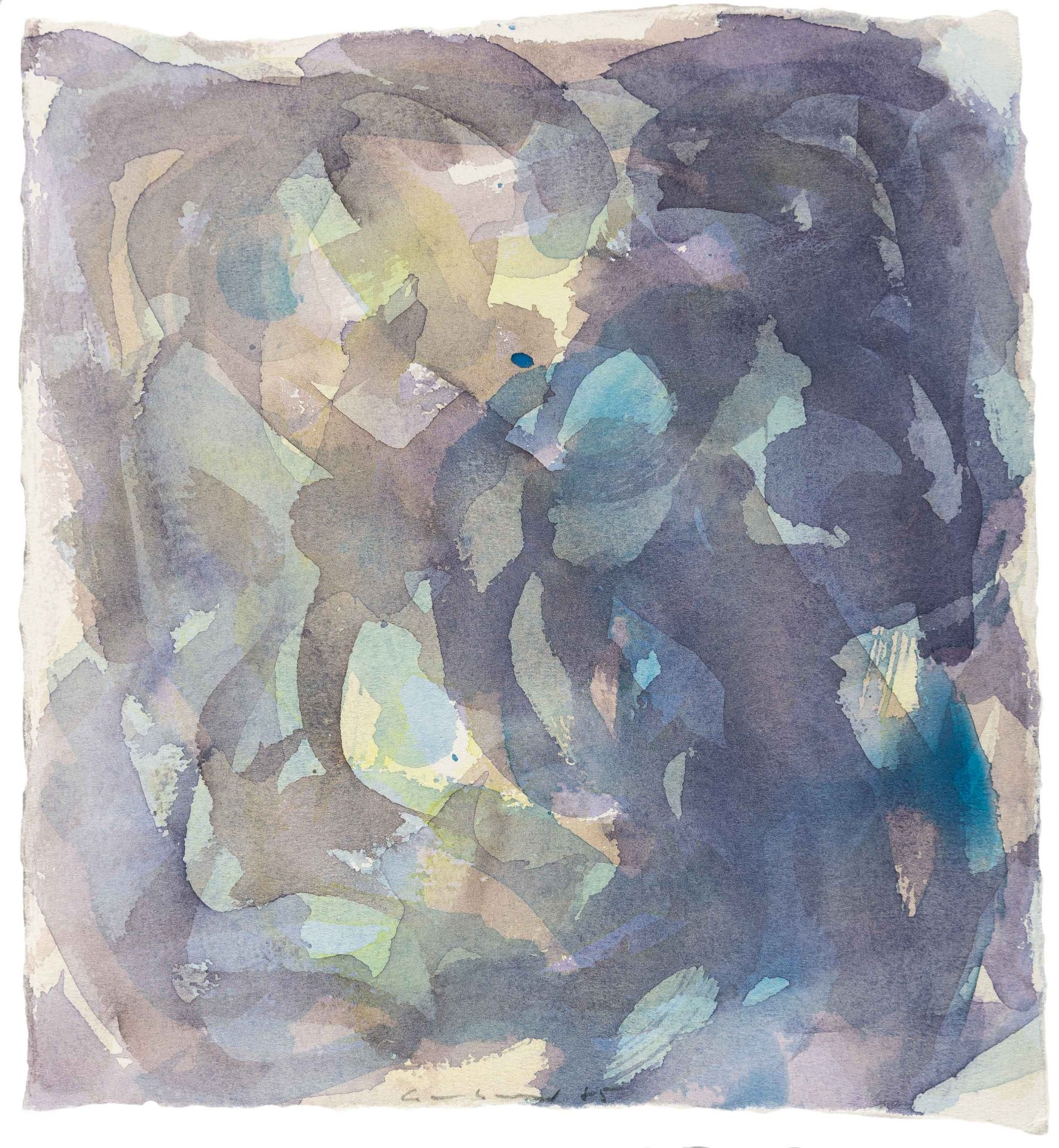 Gotthard Graubner (1930 Erlbach - Neuss 2013) – Untitled.Watercolour on wove paper. (19)85. C. 22