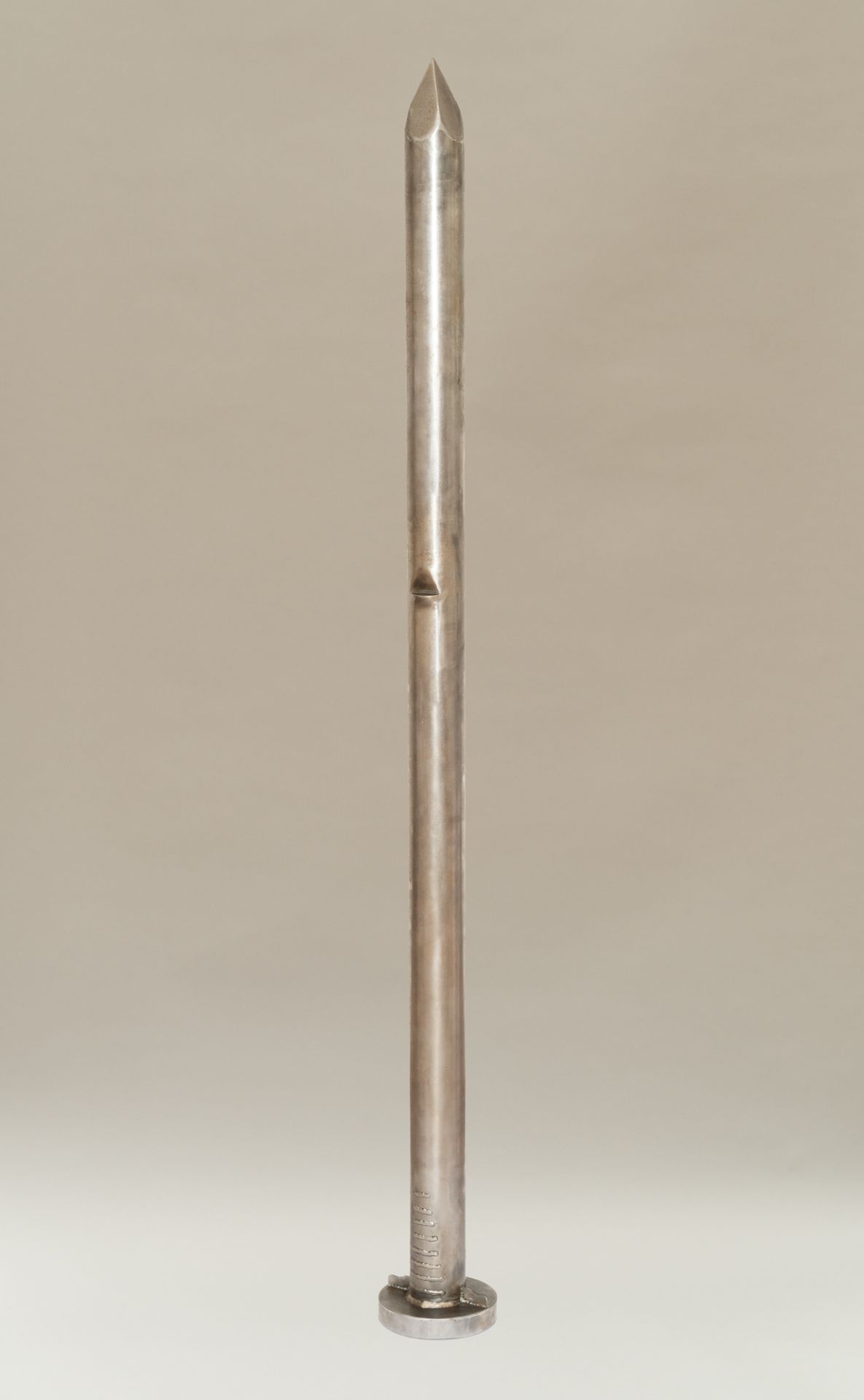 Günther Uecker (1930 Wendorf) – Nail.Steel, hand-forged. (1989). C. 178 x 17 x 17 cm. One of an