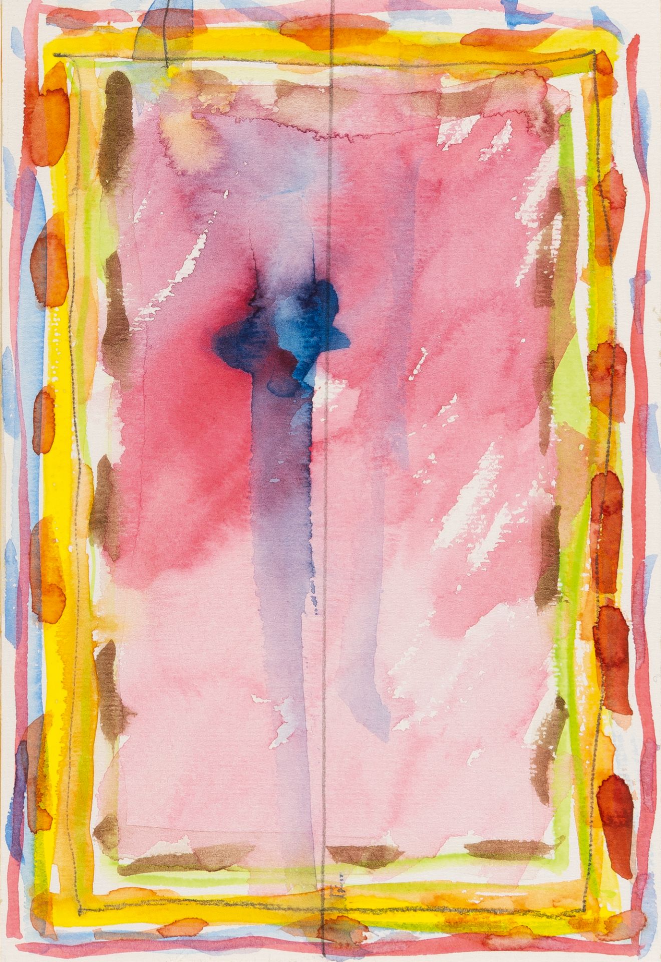 Richard Tuttle (1941 Rahway/New Jersey) – „Valencia Frames“.Watercolour on fine cardboard. 1992. ca.
