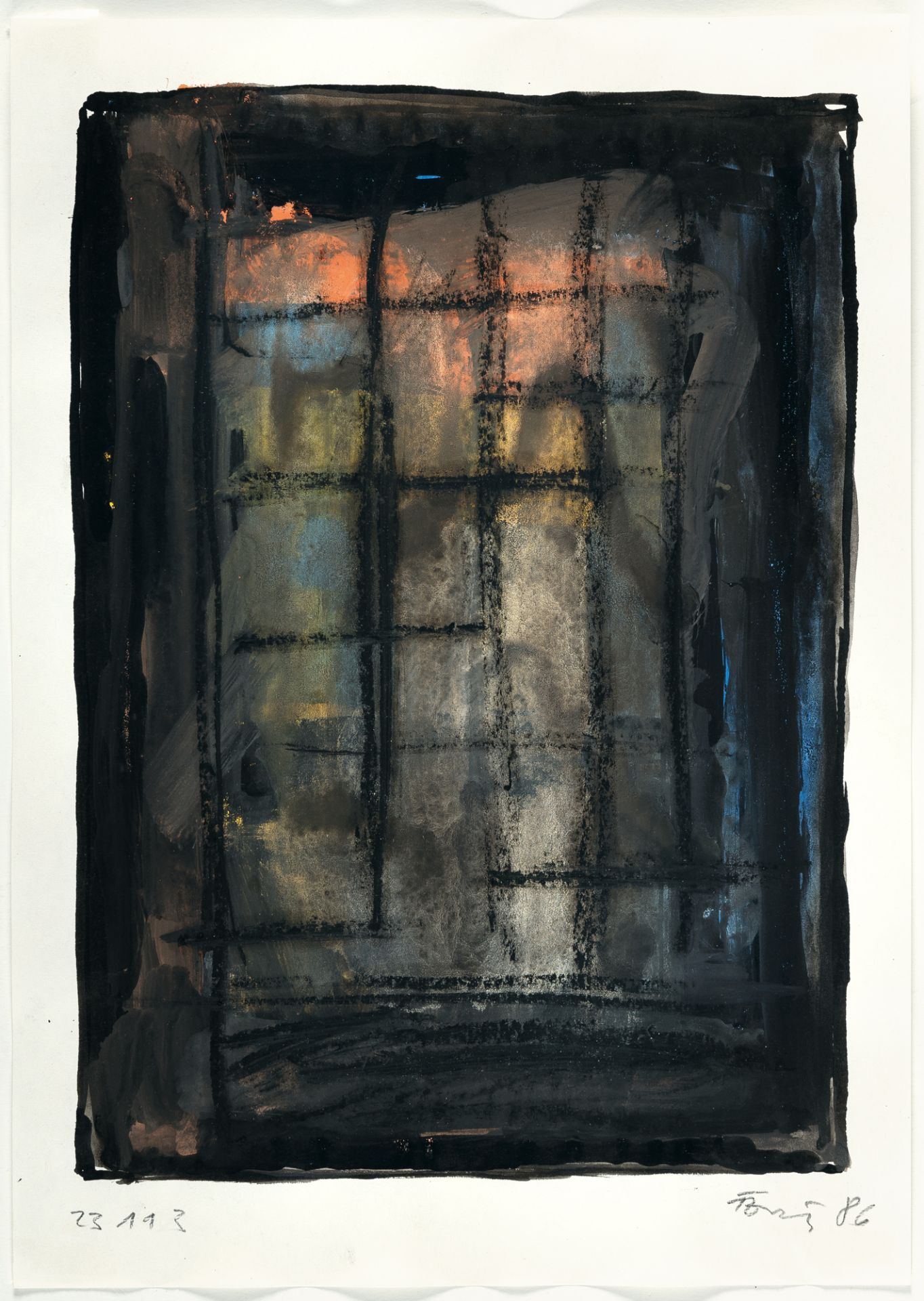 Günther Förg (1952 Füssen - Freiburg i. Br. 2013) – Untitled.Gouache and oil crayon, partly with - Image 3 of 11