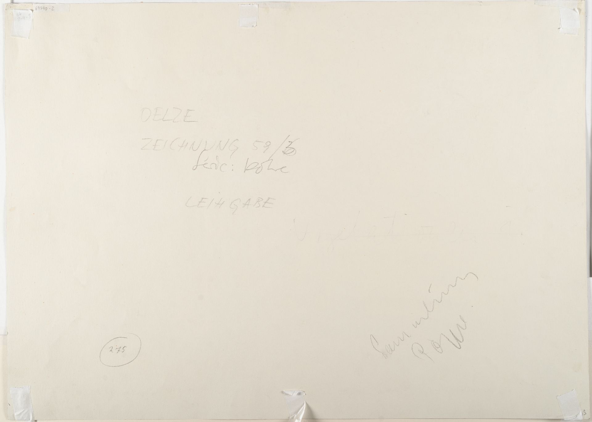 Richard Oelze (1900 Magdeburg - Gut Posteholz/Hameln 1980) – Drawing (Kohre series 1959/3).Black - Image 3 of 4