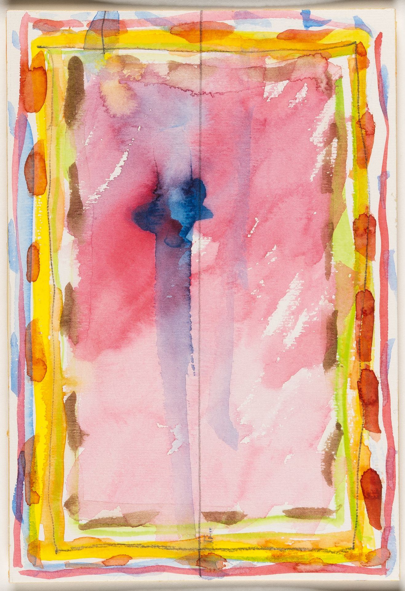 Richard Tuttle (1941 Rahway/New Jersey) – „Valencia Frames“.Watercolour on fine cardboard. 1992. ca. - Image 2 of 3