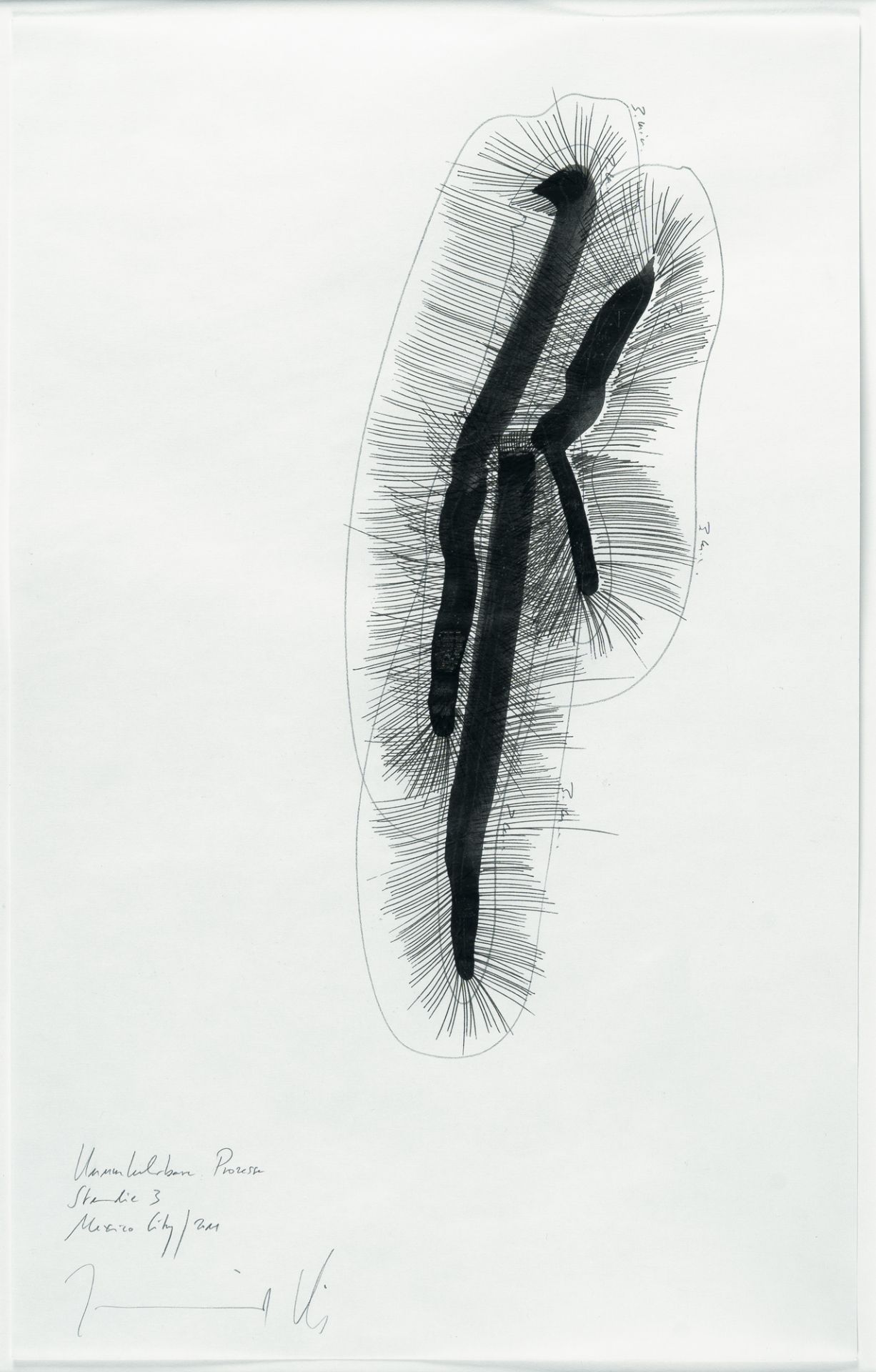 Jorinde Voigt (1977 Frankfurt/Main) – Unumkehrbare Prozesse Studie 1-7.Ink and pencil on thin - Image 5 of 11