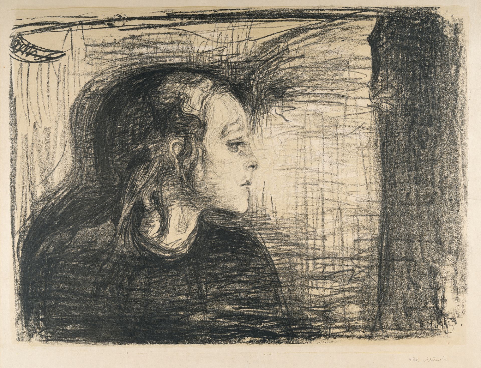 Edvard Munch (1863 Løten - Ekely in Oslo 1944) – Det syke barn I (Das kranke Kind I oder Das kranke