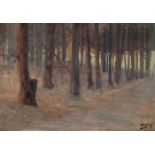 Egon Schiele (1890 Tulln/Donau - Wien 1918) – Wald mit besonnter Lichtung dahinter