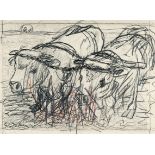 Georg Baselitz (1938 Deutschbaselitz/Sachsen) – Zwei Kühe