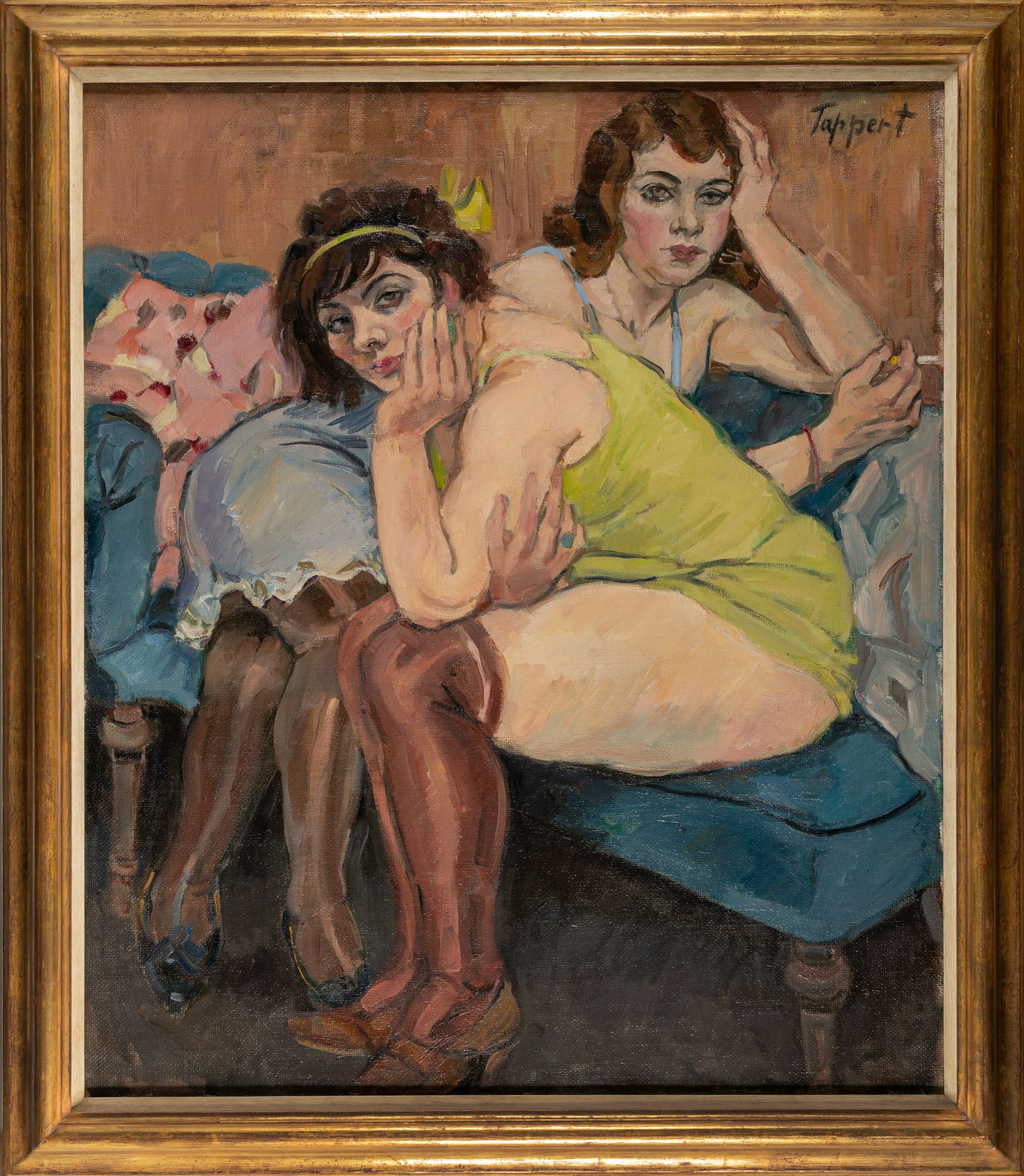 Georg Tappert (1880 - Berlin - 1957) – Zwei Mädchen auf blauem Sofa - Bild 4 aus 4