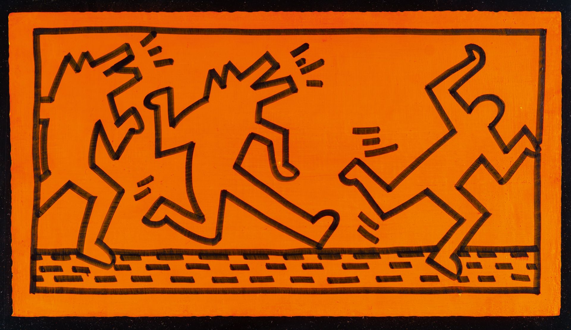 Keith Haring (1958 Reading/Pennsylvania - New York 1990) – Untitled.Acrylic and felt-tip pen on - Image 2 of 5