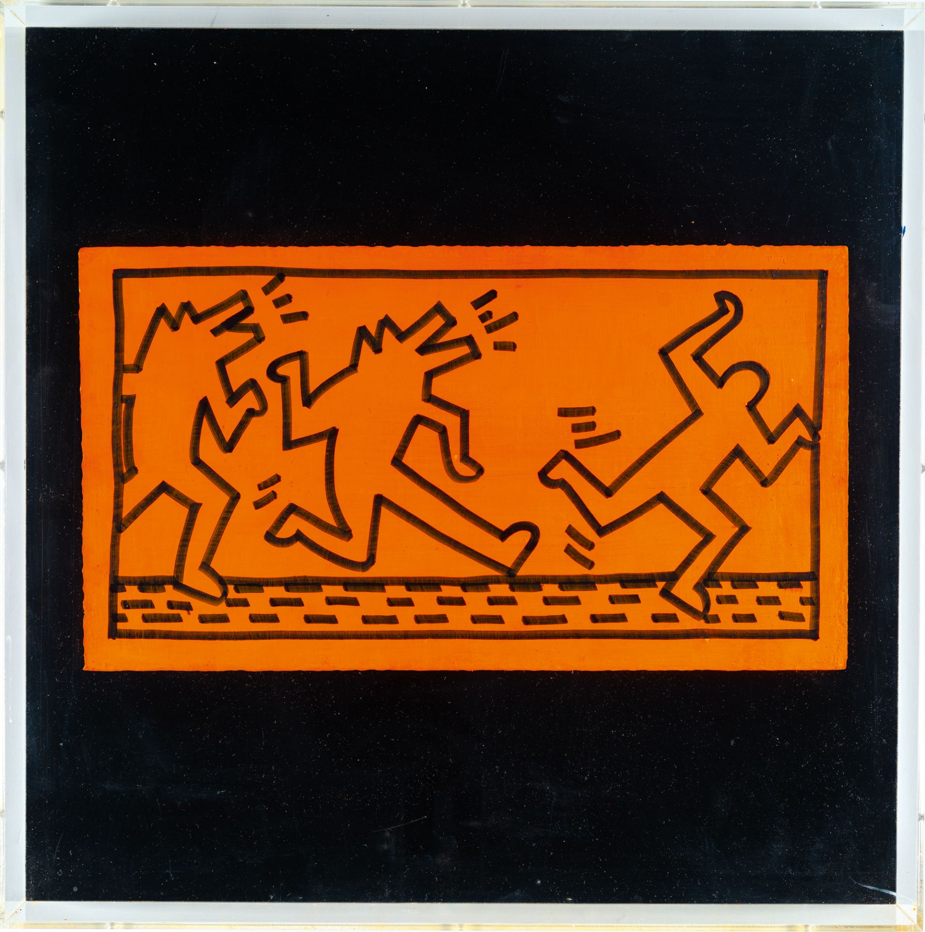 Keith Haring (1958 Reading/Pennsylvania - New York 1990) – Untitled.Acrylic and felt-tip pen on - Image 4 of 5