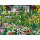 Arnold Balwé (1898 Dresden - Feldwies am Chiemsee 1983) – „Ländlicher Garten (mit Bauernhaus)“ -