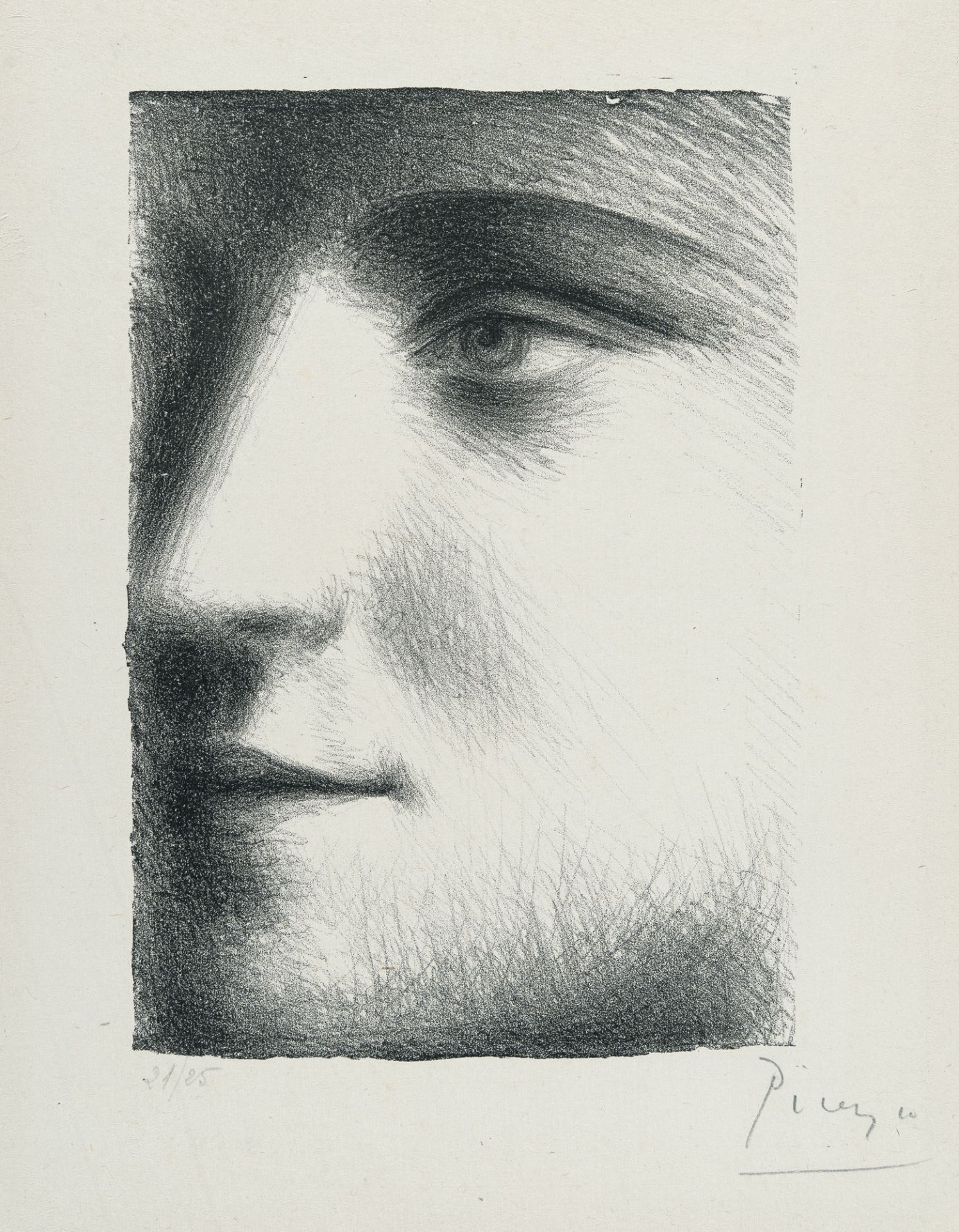 Pablo Picasso (1881 Málaga - Mougins bei Cannes 1973) – Visage de Marie-Thérèse.Lithograph on