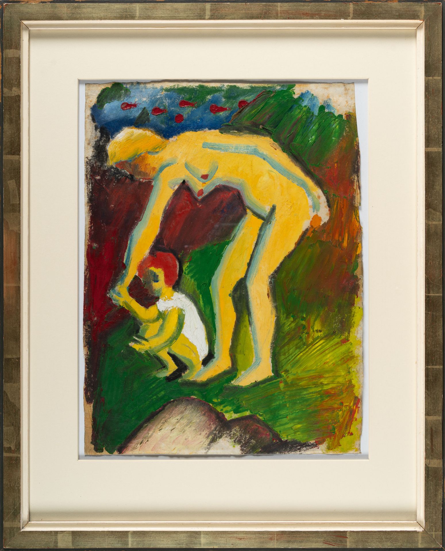 August Macke (1887 Meschede - Perthes-lès-Hurlus 1914) – Nackte Frau mit Kind - Bild 4 aus 4