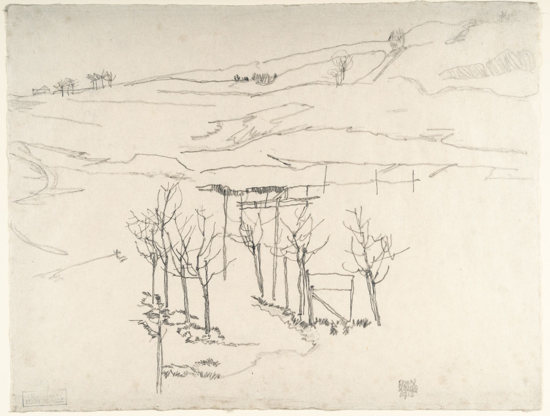 Egon Schiele (1890 Tulln/Donau - Wien 1918) – Landschaft - Bild 2 aus 3