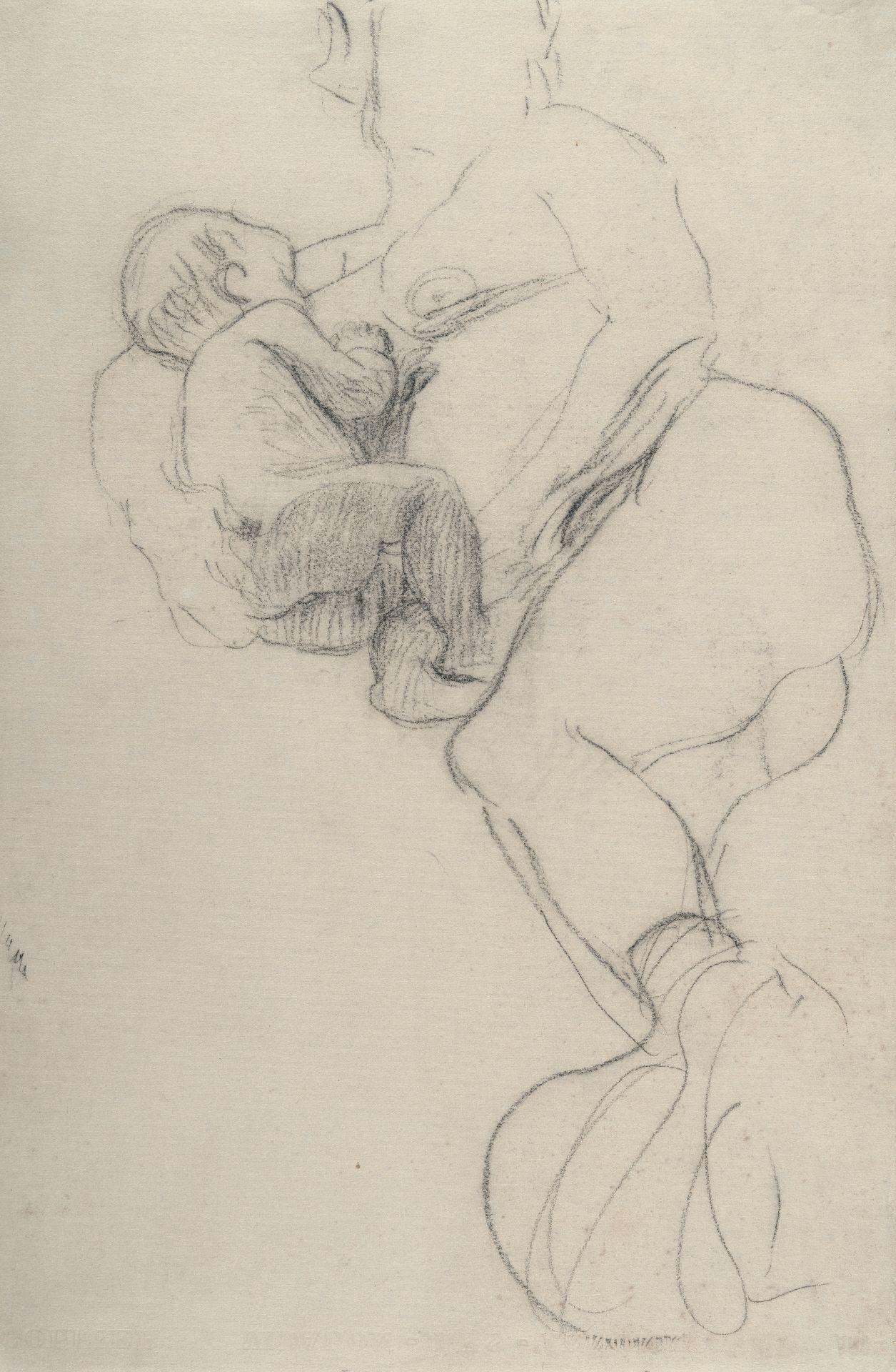 Gustav Klimt (1862 Baumgarten bei Wien - Wien 1918) – An der Brust liegendes Kind