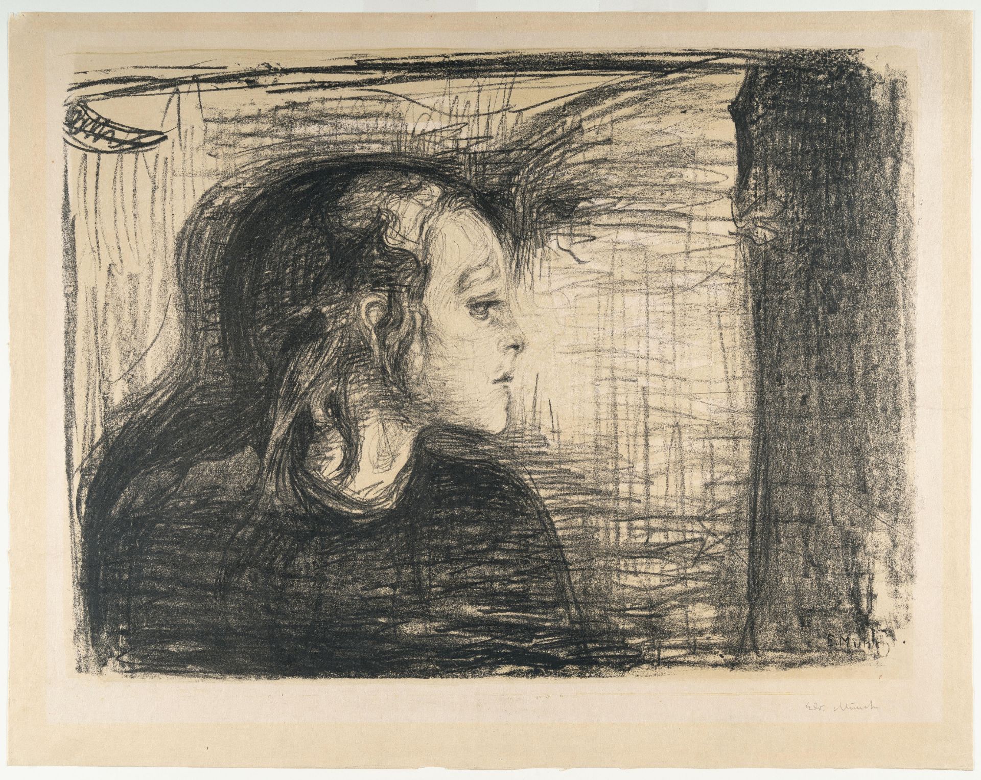 Edvard Munch (1863 Løten - Ekely in Oslo 1944) – Det syke barn I (Das kranke Kind I oder Das kranke - Bild 2 aus 4