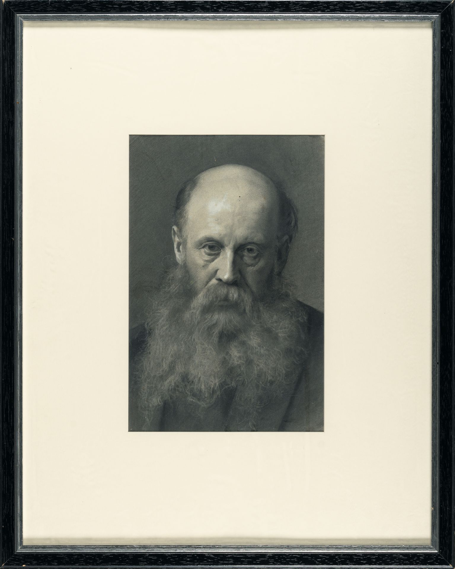 Gustav Klimt (1862 Baumgarten bei Wien - Wien 1918) – Brustbild eines bärtigen Mannes von vorne - Bild 4 aus 4