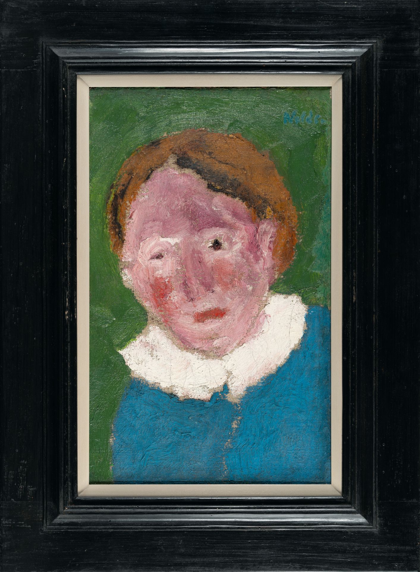 Emil Nolde (1867 Nolde - Seebüll 1956) – „Kleines blondes Mädchen“ (Little blonde girl).Oil on - Image 4 of 5