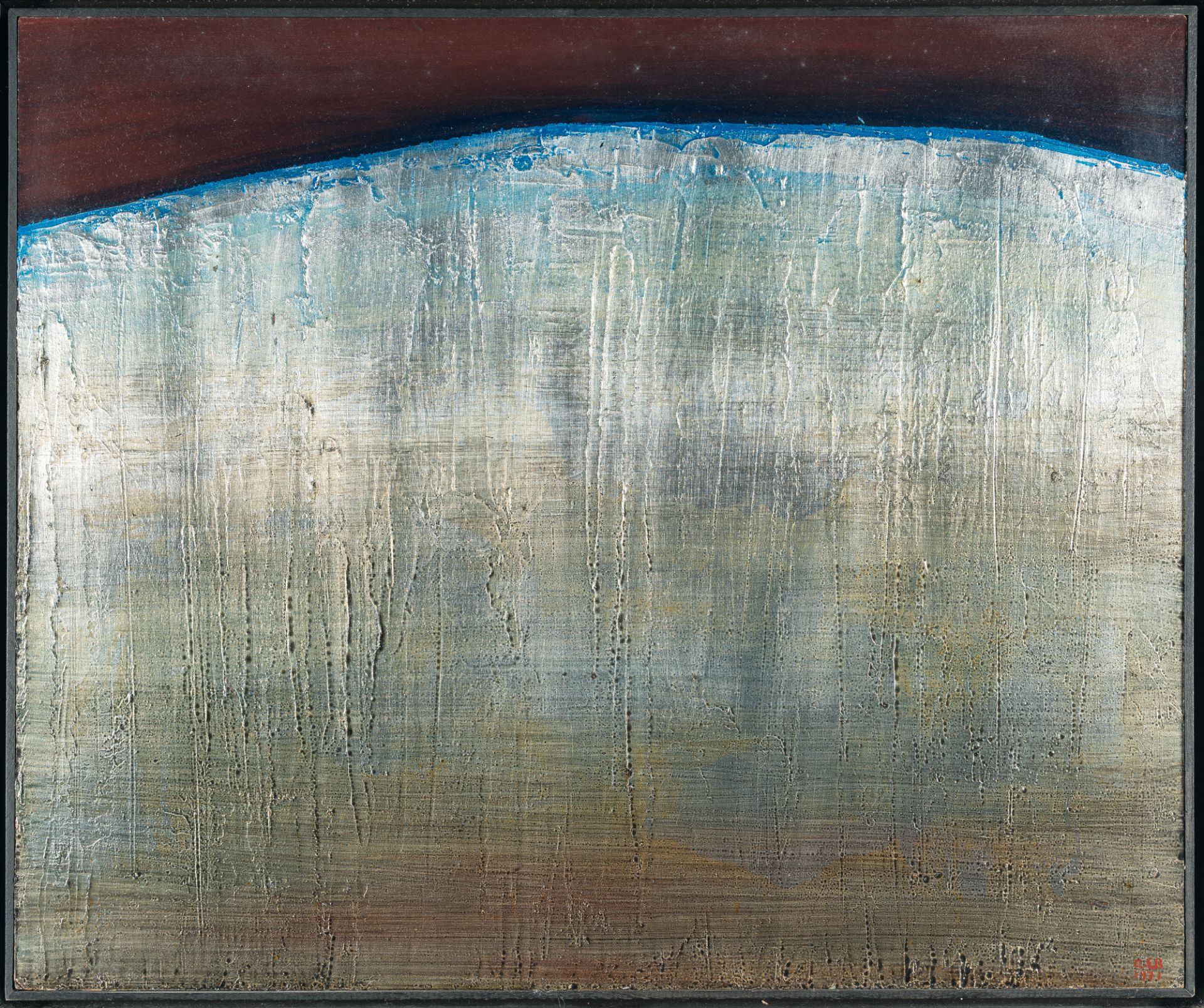 Anna-Eva Bergman (1909 Stockholm - Grasse 1987) – „Mur de glace en brume (no 12-1971)“ - Bild 2 aus 4