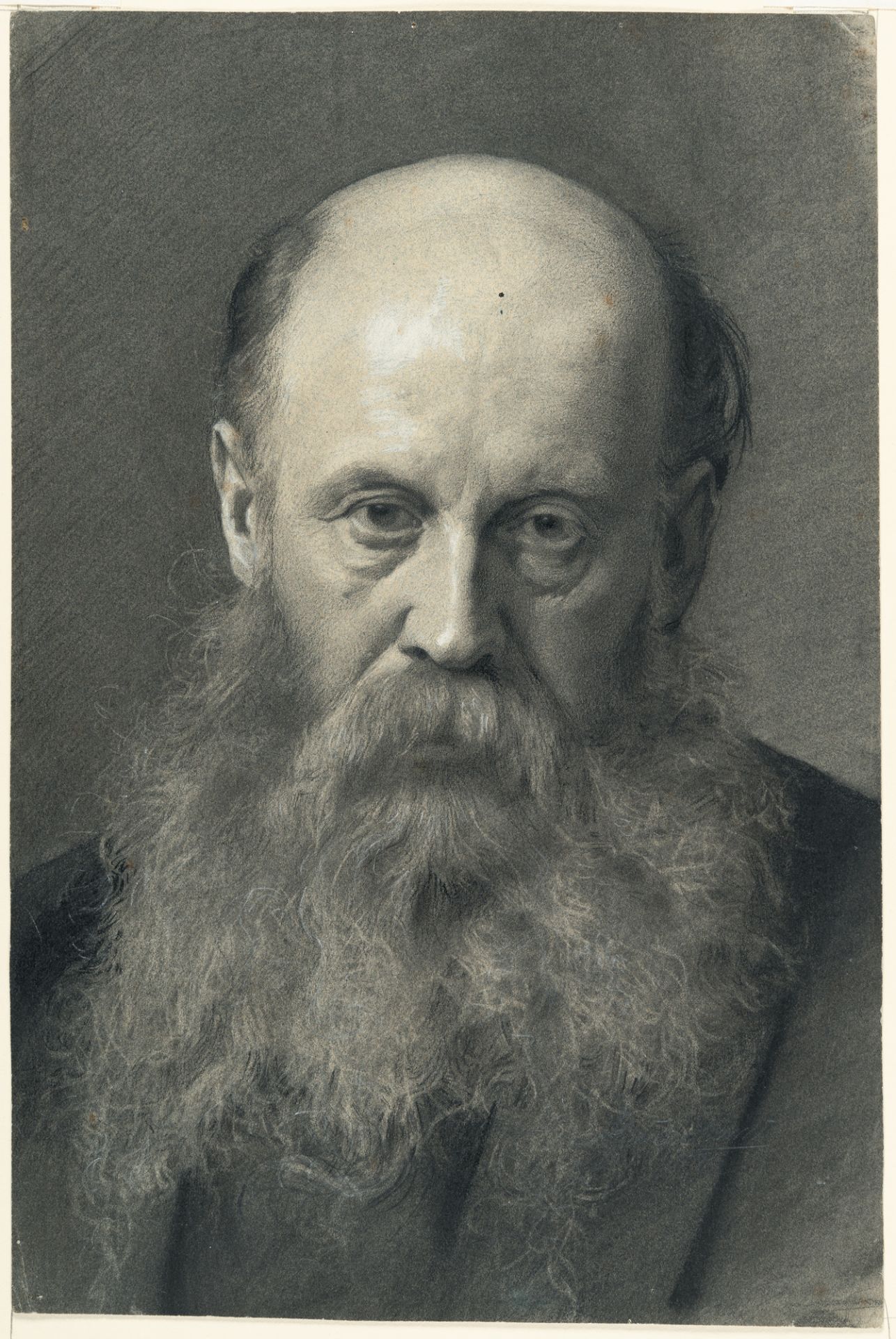 Gustav Klimt (1862 Baumgarten bei Wien - Wien 1918) – Brustbild eines bärtigen Mannes von vorne - Bild 2 aus 4