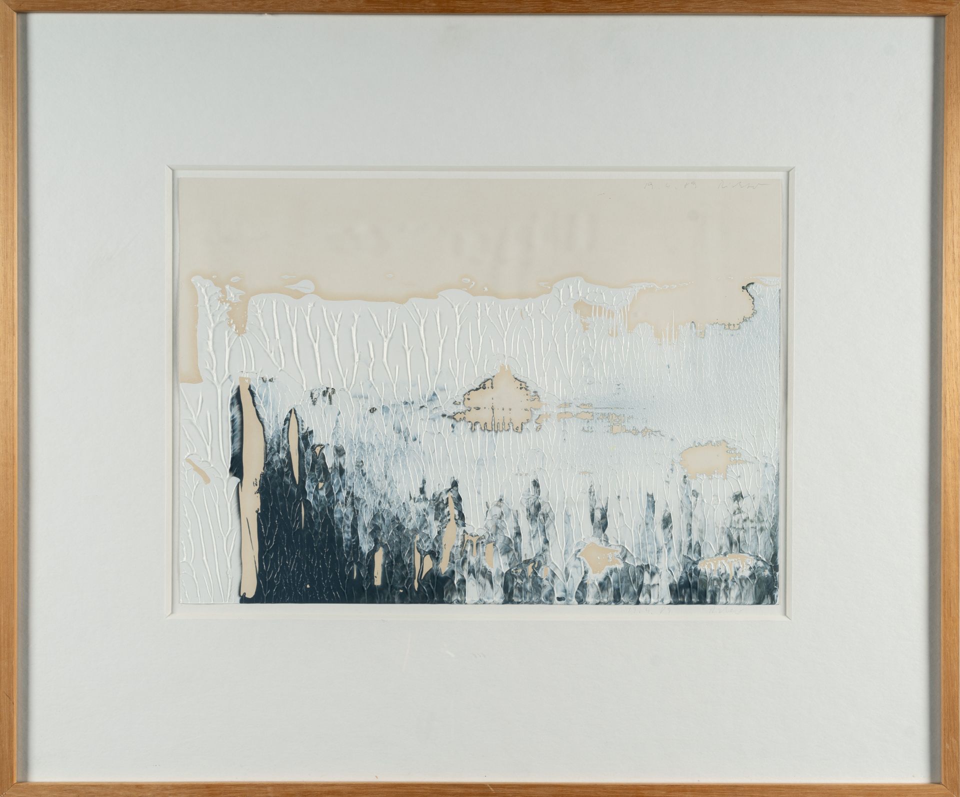 Gerhard Richter (1932 Dresden) – Untitled.Oil on cardboard, mounted on backing cardboard. (19)89. C. - Image 4 of 5