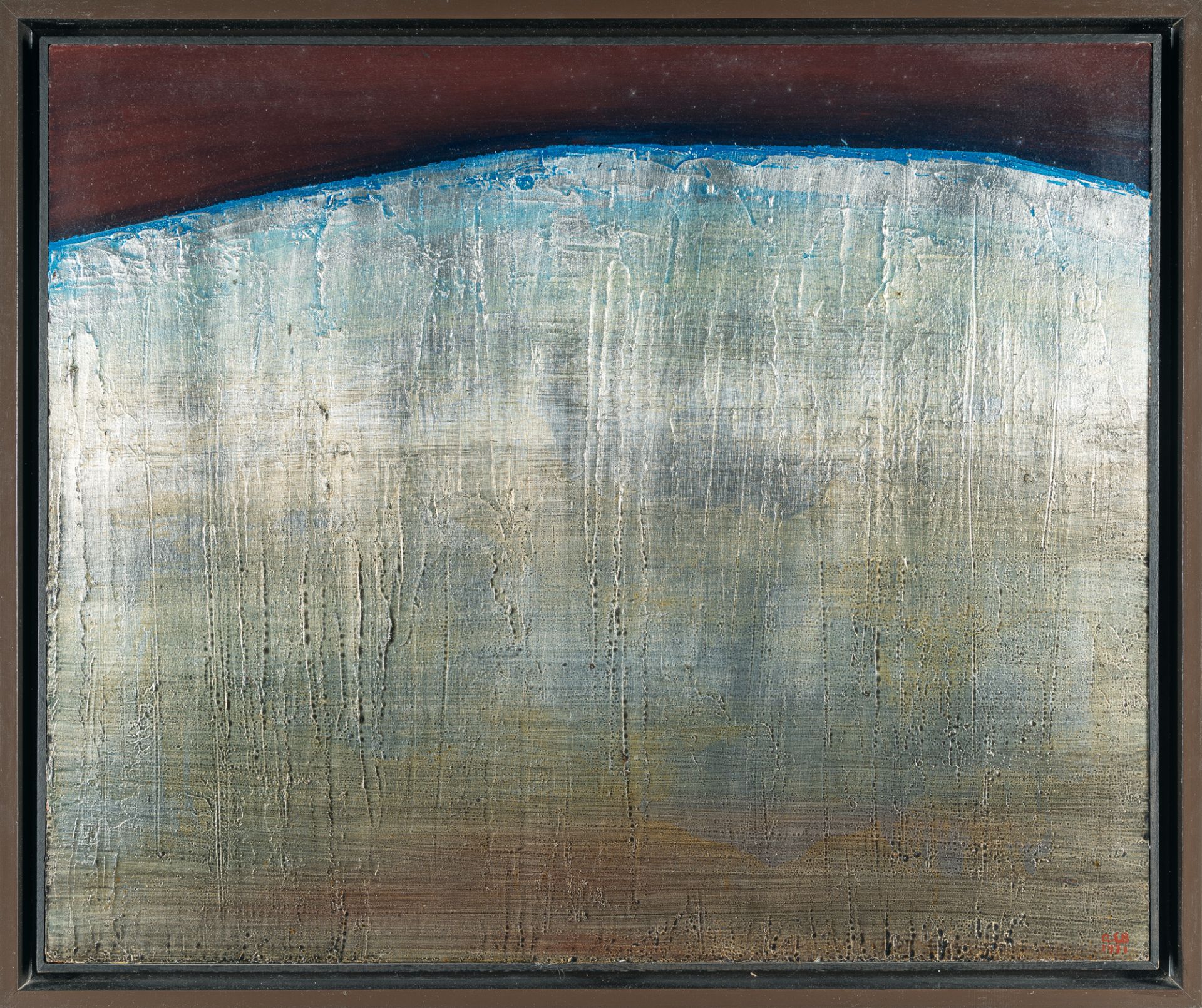 Anna-Eva Bergman (1909 Stockholm - Grasse 1987) – „Mur de glace en brume (no 12-1971)“ - Bild 4 aus 4