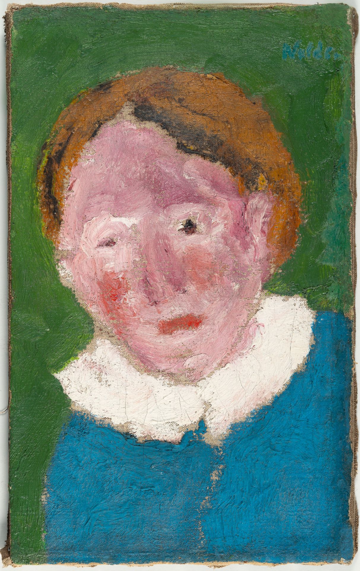 Emil Nolde (1867 Nolde - Seebüll 1956) – „Kleines blondes Mädchen“ (Little blonde girl).Oil on - Image 2 of 5