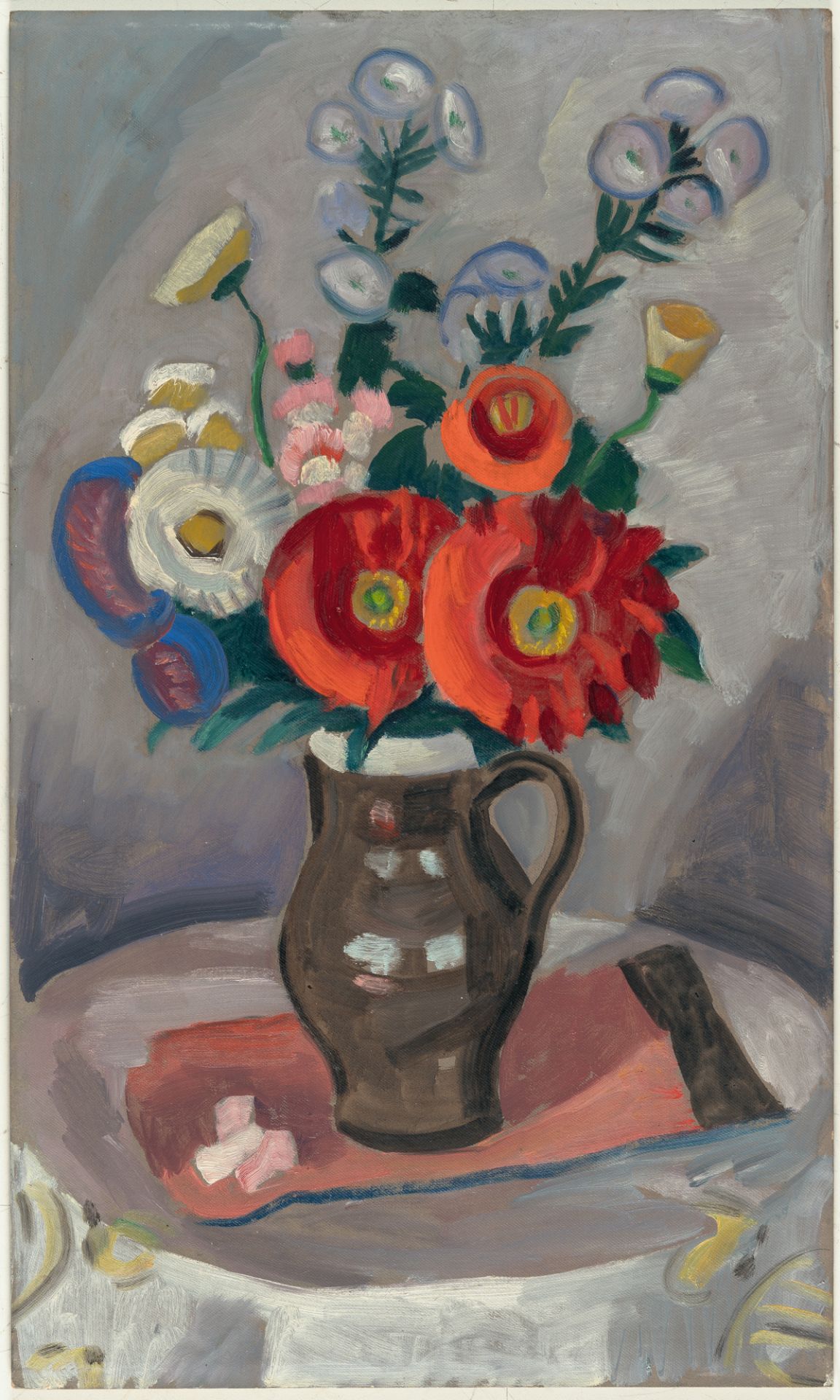 Gabriele Münter (1877 Berlin - Murnau 1962) – Blumenstrauß mit Dahlien - Bild 2 aus 5