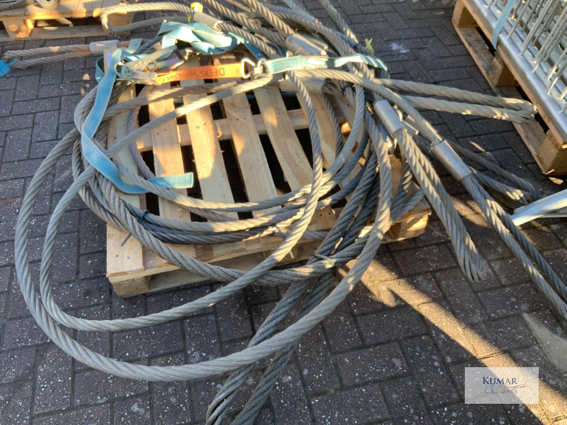 Pallet of Braided Steel Wire Lifting Cables - Mixed SWL Ratings - Image 3 of 7