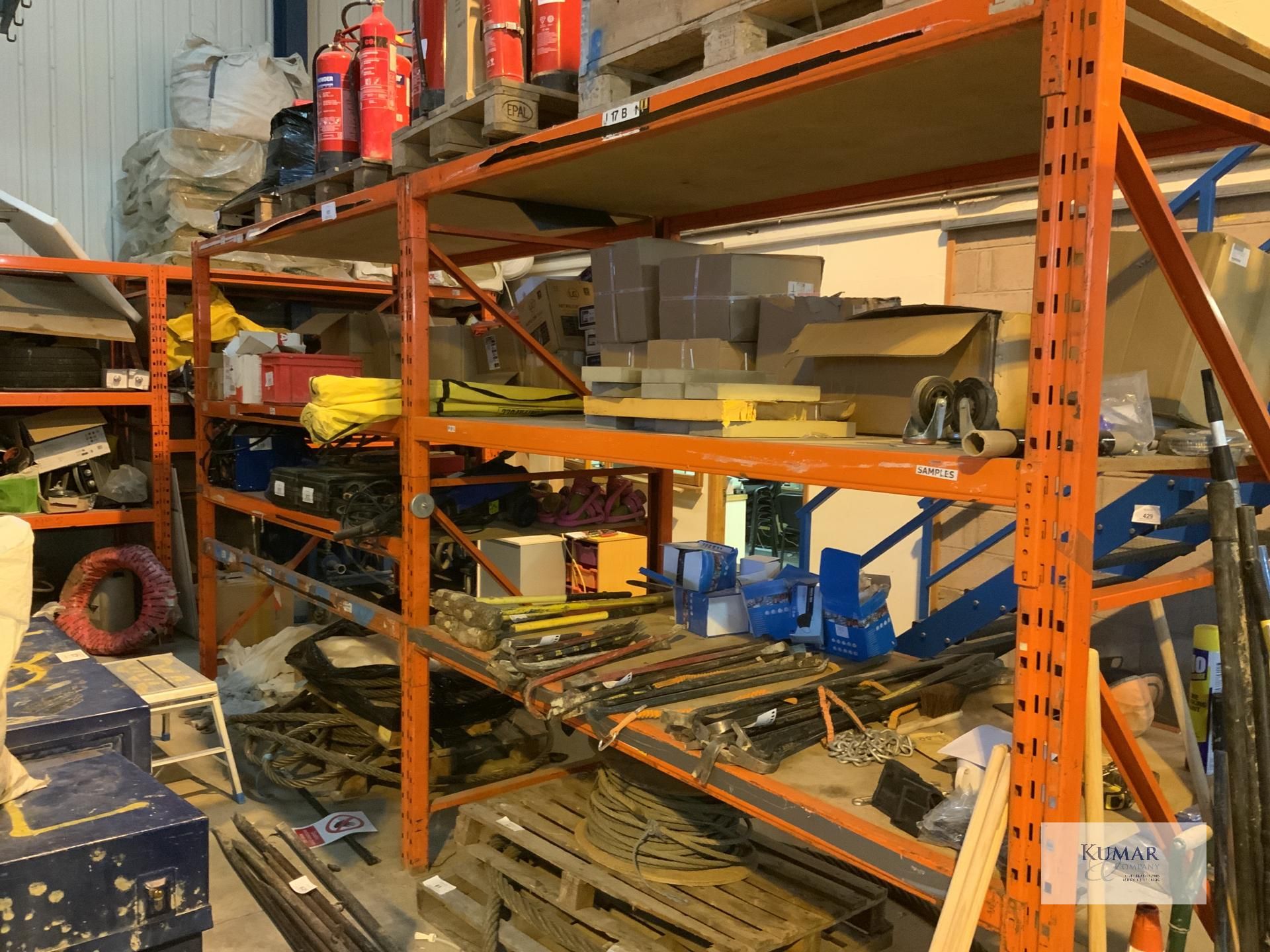 7: bays of pallet racking . Contents not included - Image 4 of 4