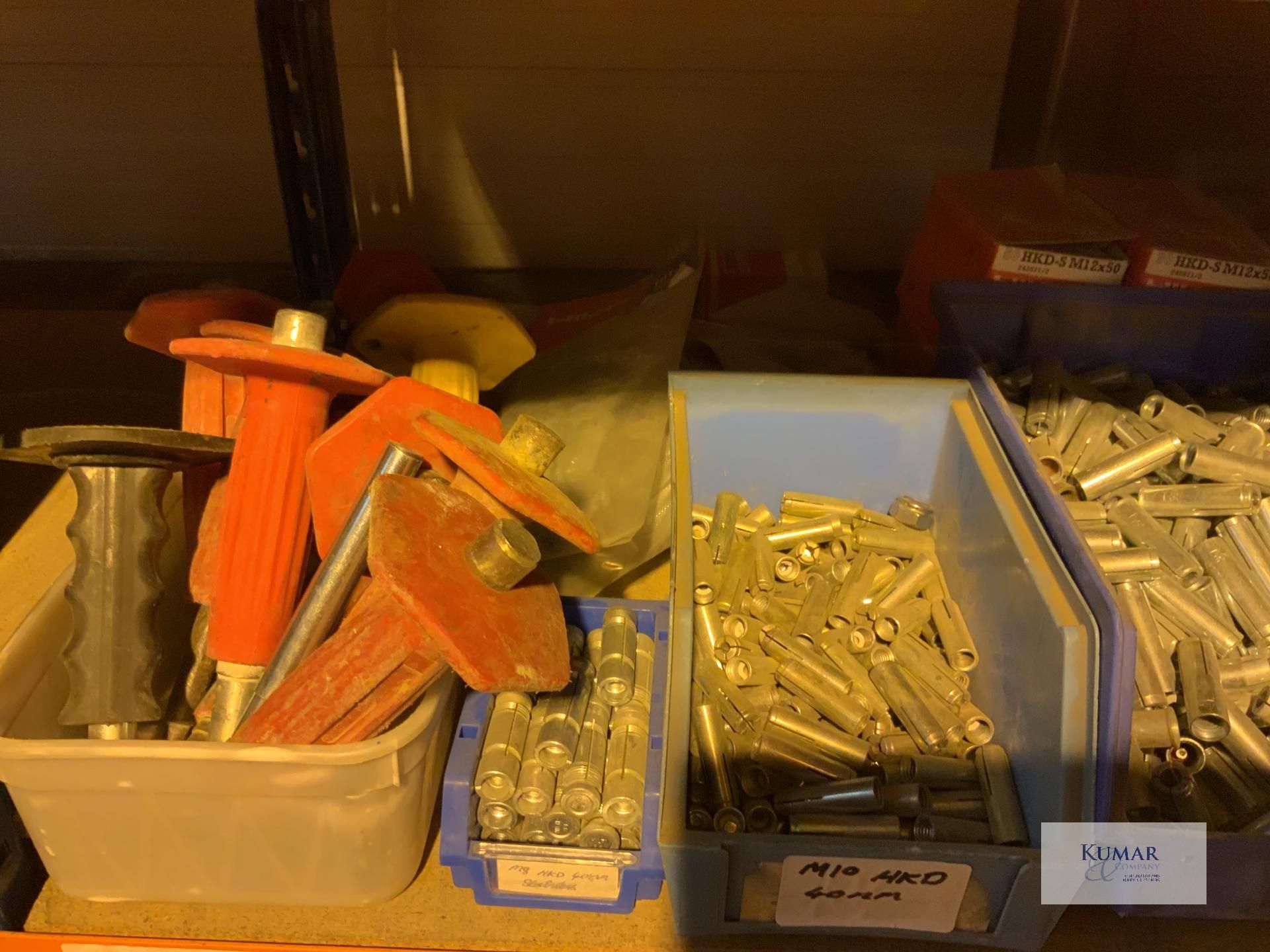 Contents of shelving only containing fixings,,tooling - Image 8 of 11
