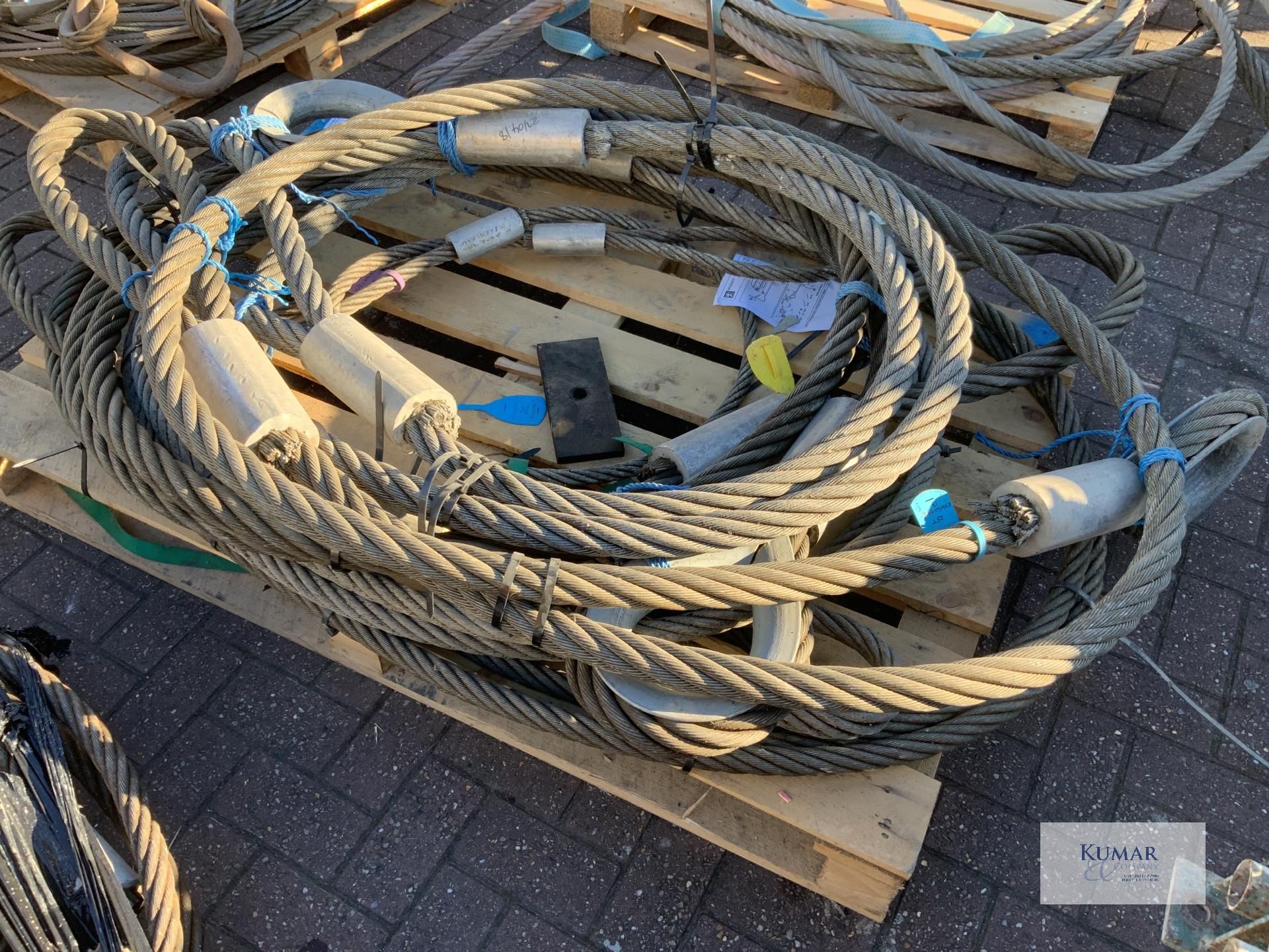 Pallet of Braided Steel Wire Lifting Cables - Mixed SWL Ratings - Image 4 of 14