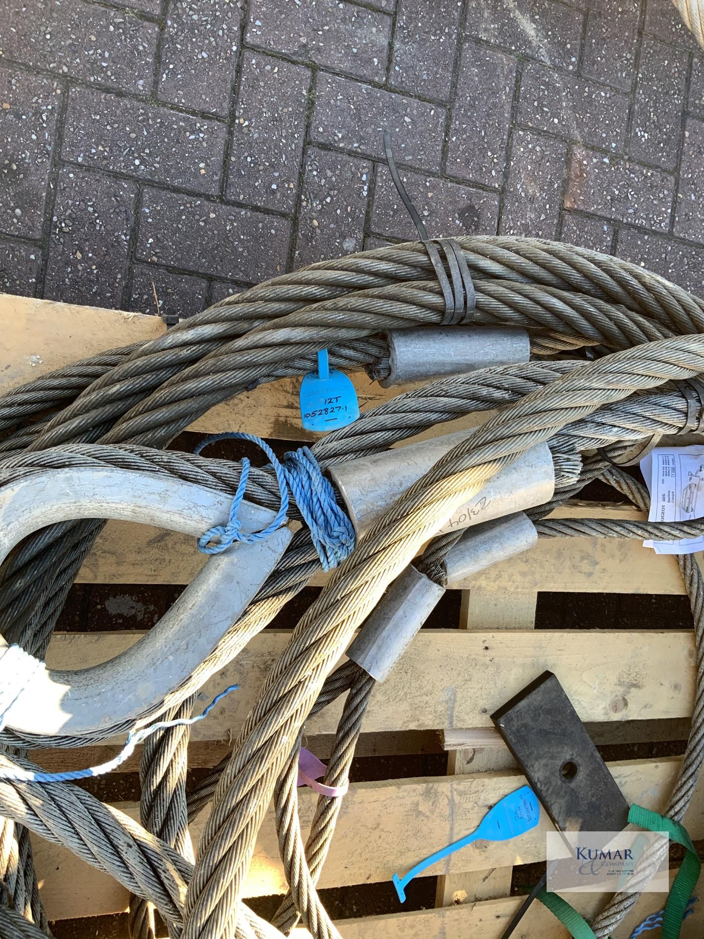 Pallet of Braided Steel Wire Lifting Cables - Mixed SWL Ratings - Image 9 of 14