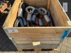 Box containing 4: braided wire lifting cable: 25 tonnes capacity each