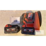 Milwaukee M18 BOS125 Orbital Sander with 2: Milwaukee M18 Red Lithium 5.0 Ah Batteries, No Charger