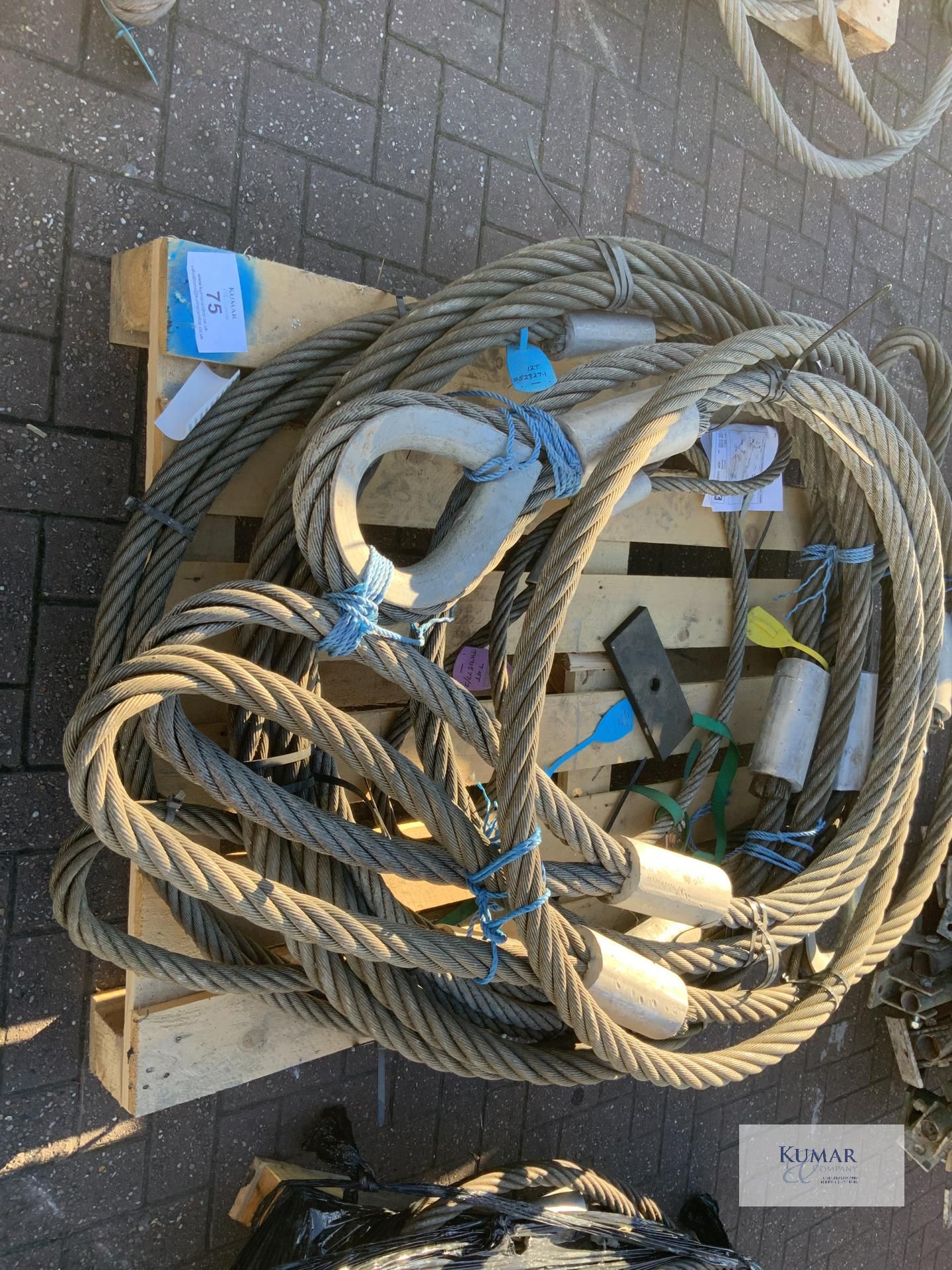 Pallet of Braided Steel Wire Lifting Cables - Mixed SWL Ratings - Image 8 of 14