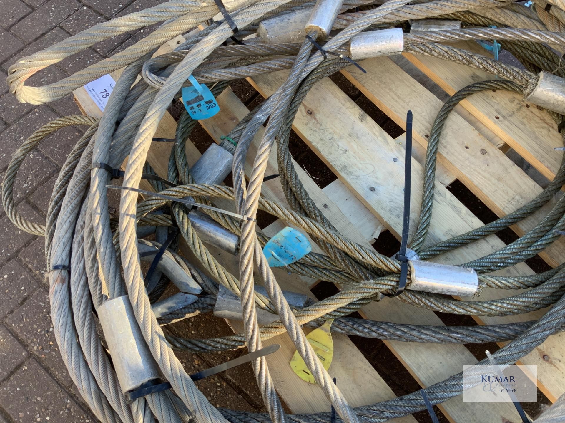 Pallet of Braided Steel Wire Lifting Cables - Mixed SWL Ratings - Image 4 of 5