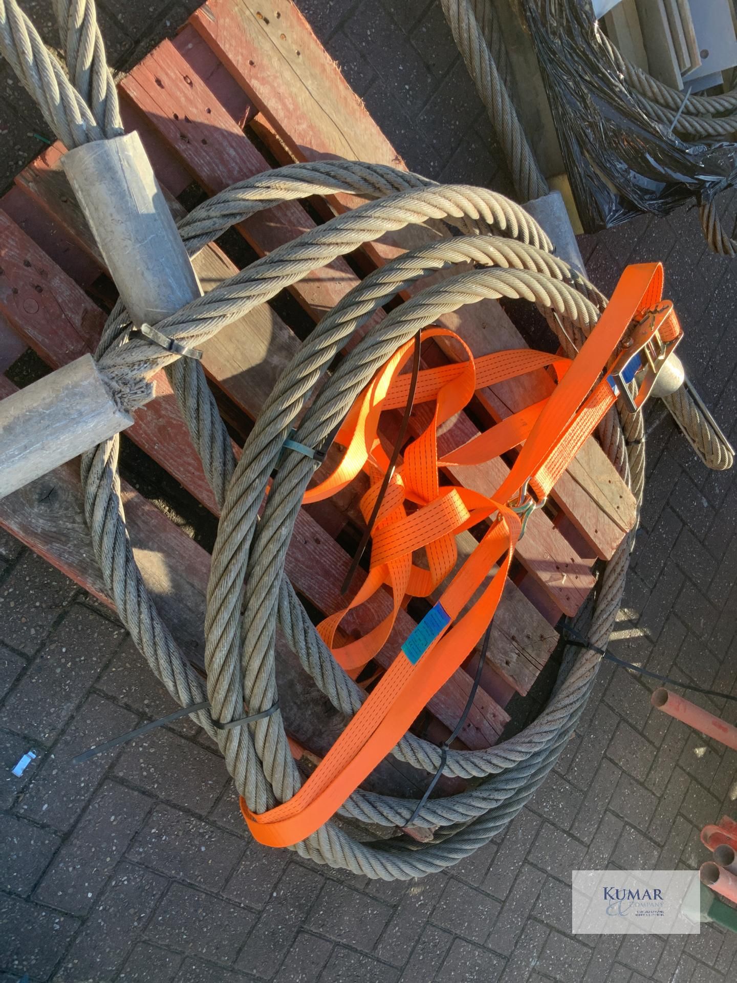 Pallet of Braided Steel Wire Lifting Cables - Mixed SWL Ratings - Image 3 of 5