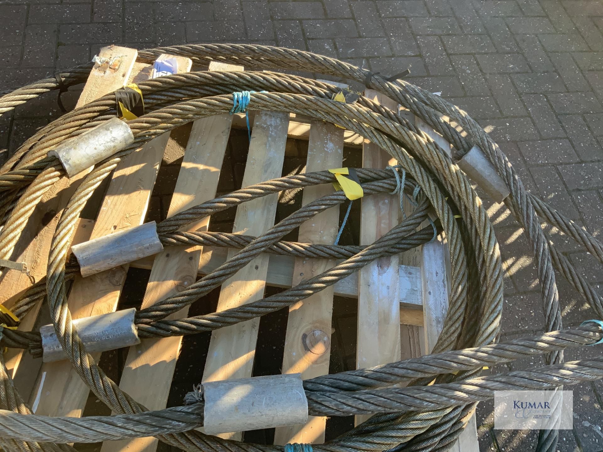 Pallet of Braided Steel Wire Lifting Cables - Mixed SWL Ratings - Image 6 of 14