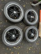 Set of 4 - Tenzo R Split Rim Alloy Wheels with Super Steel 595 Tyres