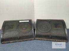 2x Noise Control SM15 Stage Monitor in Flight Case - 1 Needs Attention Can be run bi amped or