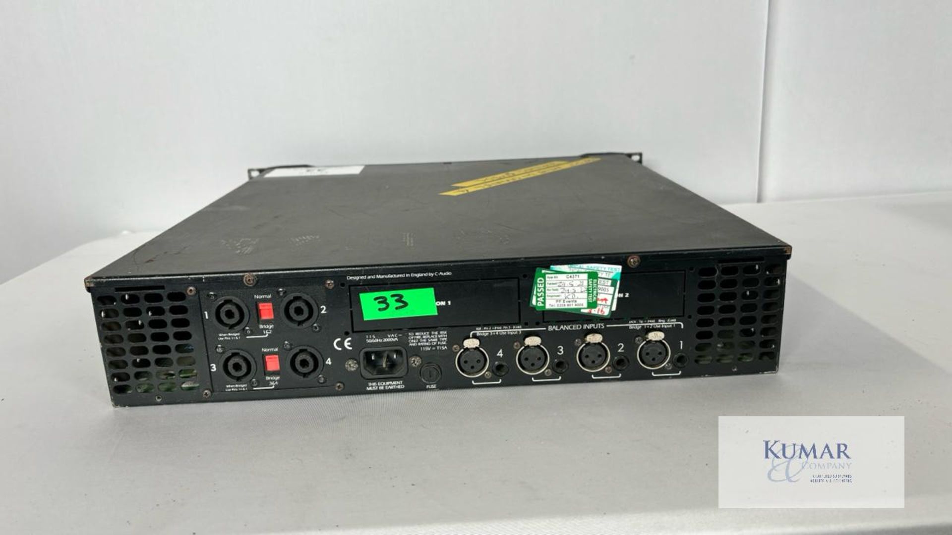 C Audio Pulse 4x300 (Spares or Repair) Protect fault on channel 4 - sold as seen - Image 3 of 3