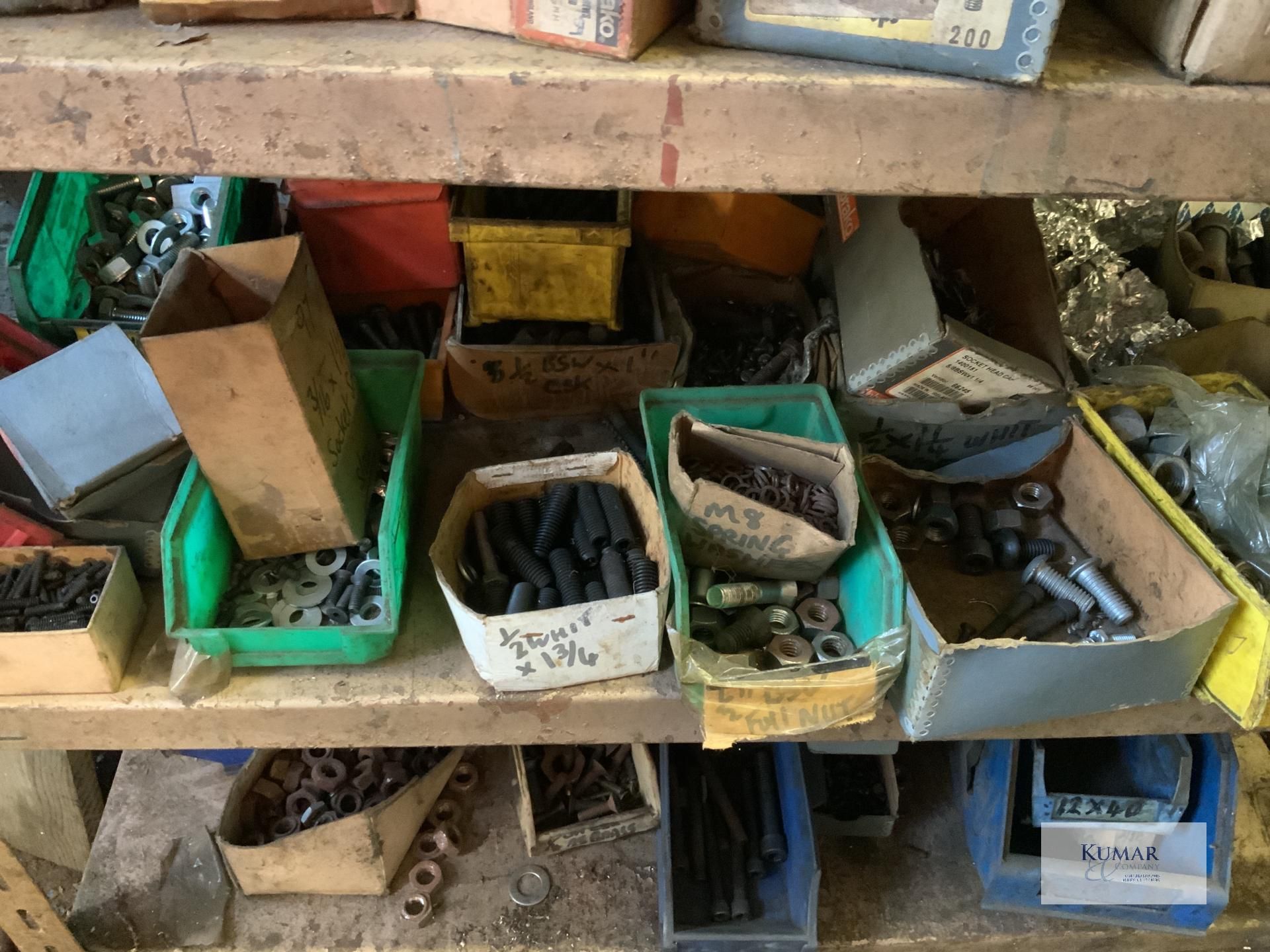 Shelving and contents, nuts, bolts, split pins Collection Day – Tuesday 27th February Old - Bild 6 aus 9