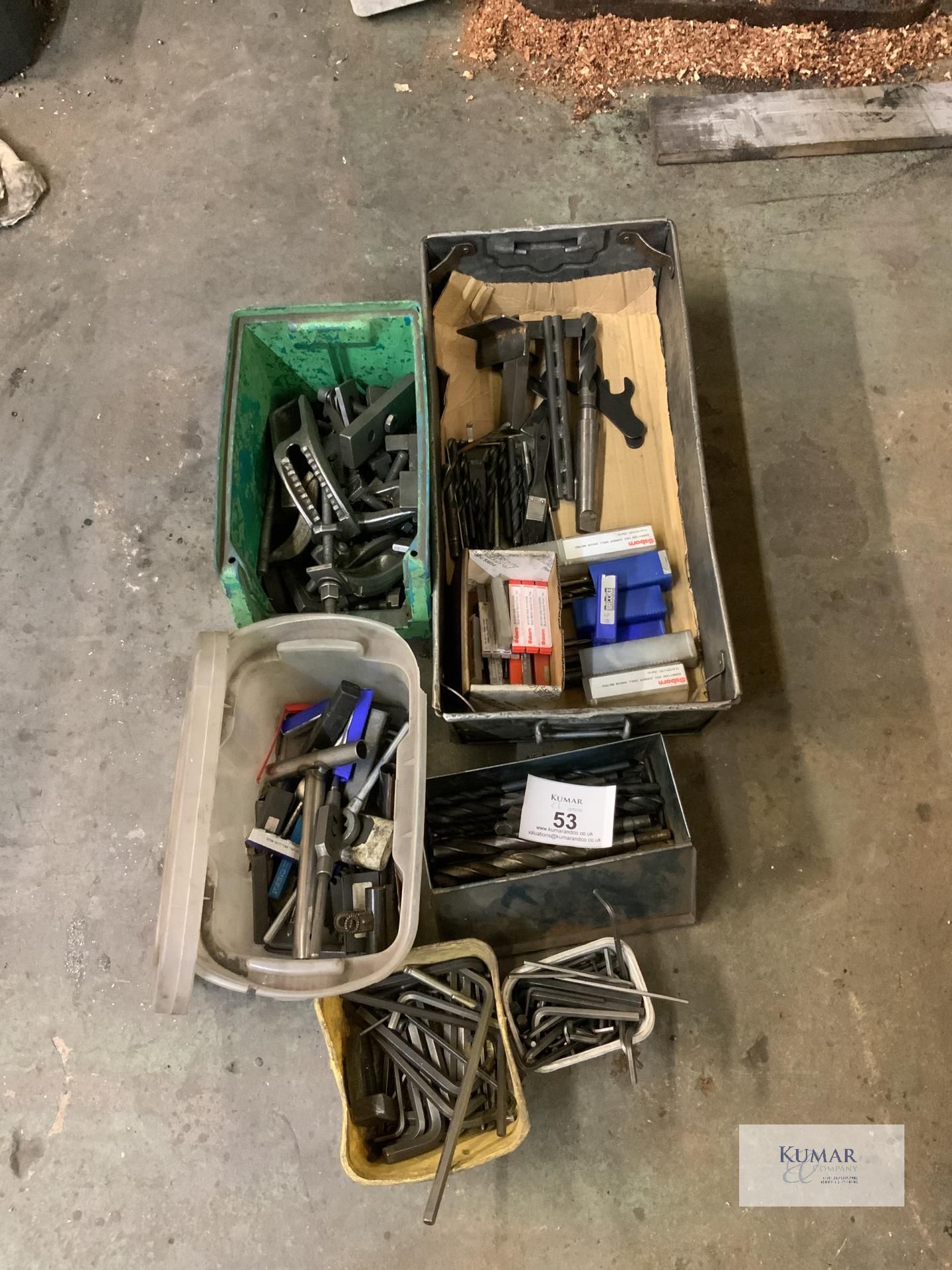 Assorted tool , drills taps clamps  Collection Day – Tuesday 27th February Unit 4 Goscote Industrial