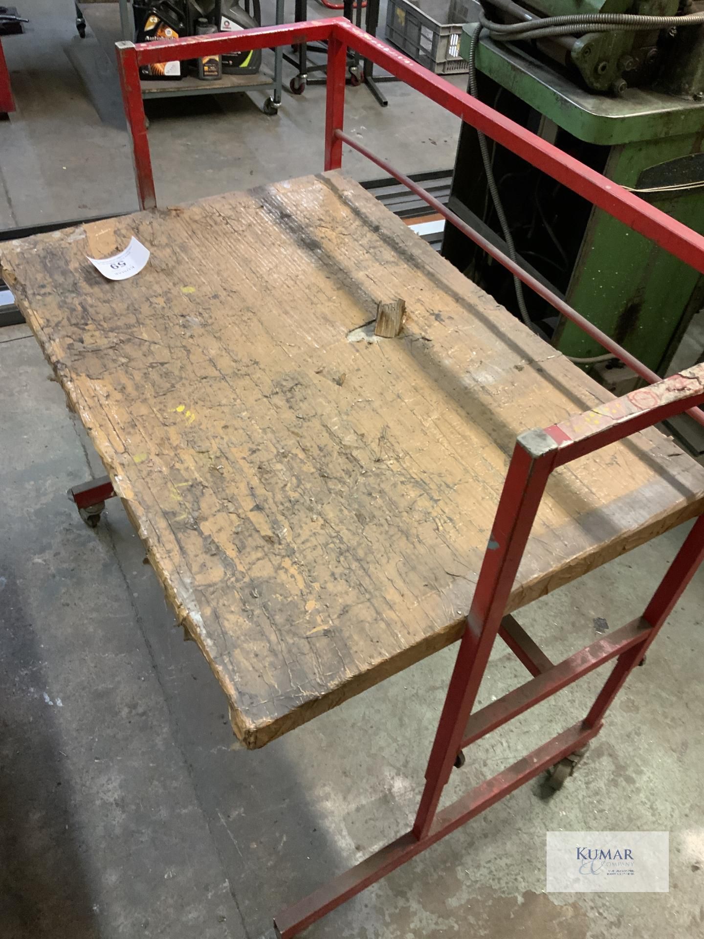 Steel frame bench on casters  Collection Day – Tuesday 27th February Unit 4 Goscote Industrial - Image 4 of 4